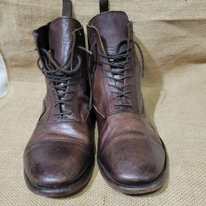 Kenneth Cole Brown Leather Rebound Lace up boot size  11.5 Made In Italy